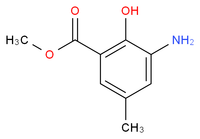 Methyl 3-amino-2-hydroxy-5-methylbenzoate 95+%_分子结构_CAS_70978-07-3)