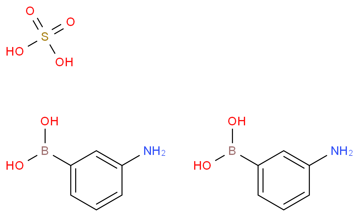 3-氨基苯硼酸 半硫酸盐_分子结构_CAS_66472-86-4)