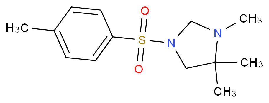 3,4,4-trimethyl-1-(4-methylbenzenesulfonyl)imidazolidine_分子结构_CAS_73955-61-0
