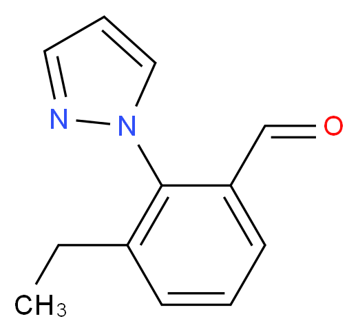 3-Ethyl-2-(1H-pyrazol-1-yl)benzaldehyde_分子结构_CAS_)