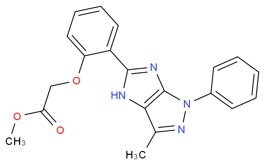 methyl [2-(3-methyl-1-phenyl-1,4-dihydroimidazo[4,5-c]pyrazol-5-yl)phenoxy]acetate_分子结构_CAS_)