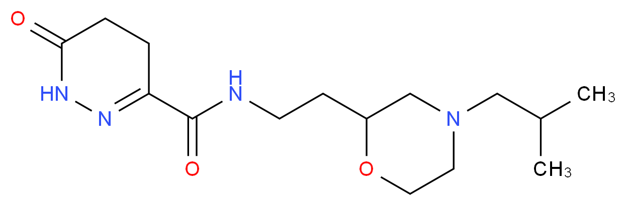 N-[2-(4-isobutylmorpholin-2-yl)ethyl]-6-oxo-1,4,5,6-tetrahydropyridazine-3-carboxamide_分子结构_CAS_)