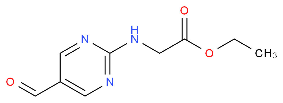 ethyl 2-[(5-formylpyrimidin-2-yl)amino]acetate_分子结构_CAS_915920-21-7