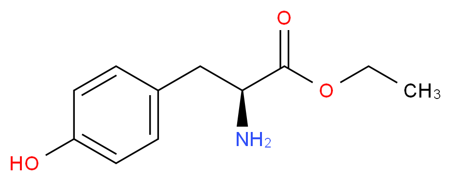 ethyl (2S)-2-amino-3-(4-hydroxyphenyl)propanoate_分子结构_CAS_949-67-7