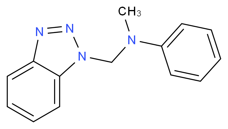 N-(1H-1,2,3-benzotriazol-1-ylmethyl)-N-methylaniline_分子结构_CAS_15497-51-5