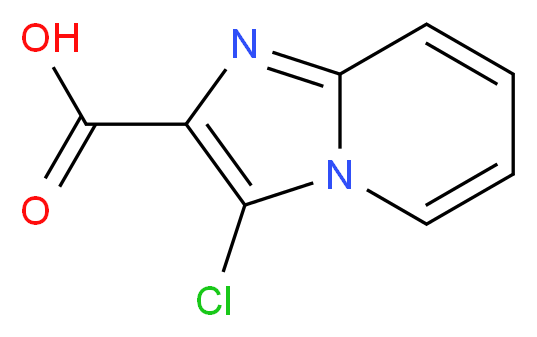 3-chloroimidazo[1,2-a]pyridine-2-carboxylic acid_分子结构_CAS_1000017-94-6