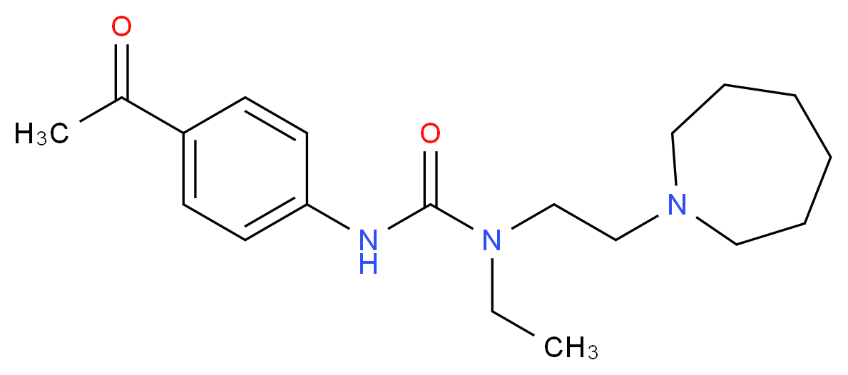 N'-(4-acetylphenyl)-N-(2-azepan-1-ylethyl)-N-ethylurea_分子结构_CAS_)