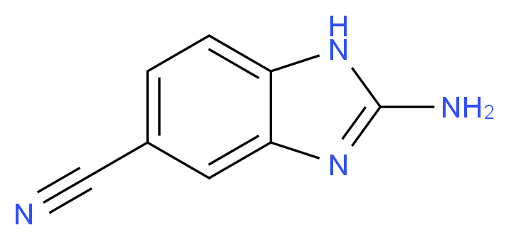 2-amino-1H-1,3-benzodiazole-5-carbonitrile_分子结构_CAS_63655-40-3