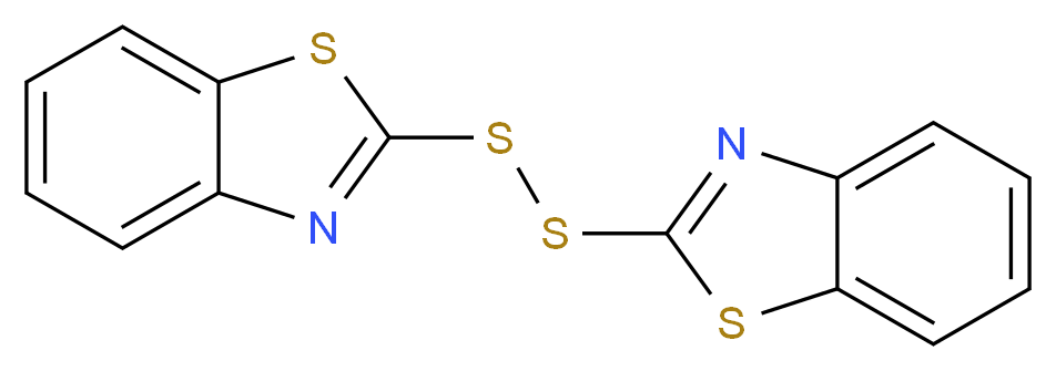 2-(1,3-benzothiazol-2-yldisulfanyl)-1,3-benzothiazole_分子结构_CAS_120-78-5