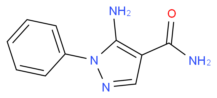 5-amino-1-phenyl-1H-pyrazole-4-carboxamide_分子结构_CAS_50427-77-5