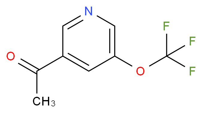 1-(5-(trifluoromethoxy)pyridin-3-yl)ethanone_分子结构_CAS_1060815-11-3)