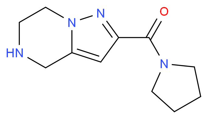 2-(pyrrolidin-1-ylcarbonyl)-4,5,6,7-tetrahydropyrazolo[1,5-a]pyrazine_分子结构_CAS_)