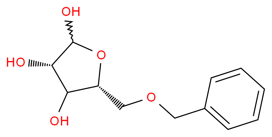 (3S,5R)-5-[(benzyloxy)methyl]oxolane-2,3,4-triol_分子结构_CAS_72369-89-2
