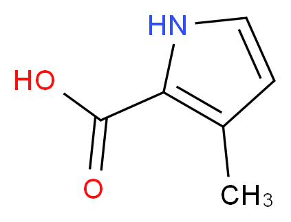 3-Methyl-1H-pyrrole-2-carboxylic acid_分子结构_CAS_90724-57-5)