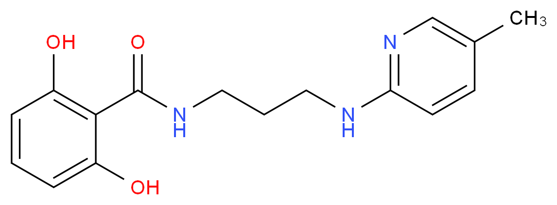 2,6-dihydroxy-N-{3-[(5-methylpyridin-2-yl)amino]propyl}benzamide_分子结构_CAS_)