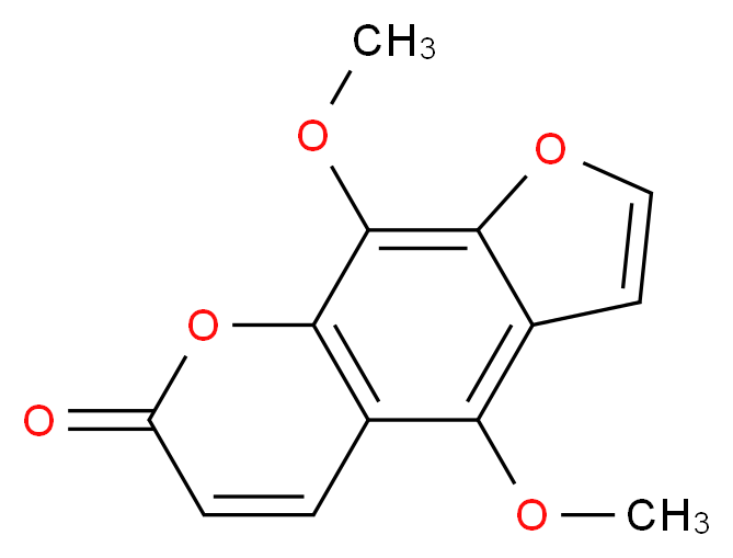 4,9-dimethoxy-7H-furo[3,2-g]chromen-7-one_分子结构_CAS_482-27-9