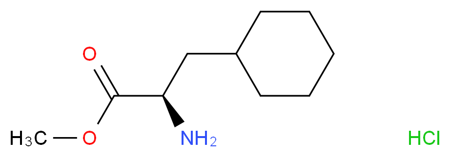 (R)-Methyl 2-amino-3-cyclohexylpropanoate hydrochloride_分子结构_CAS_144644-00-8)