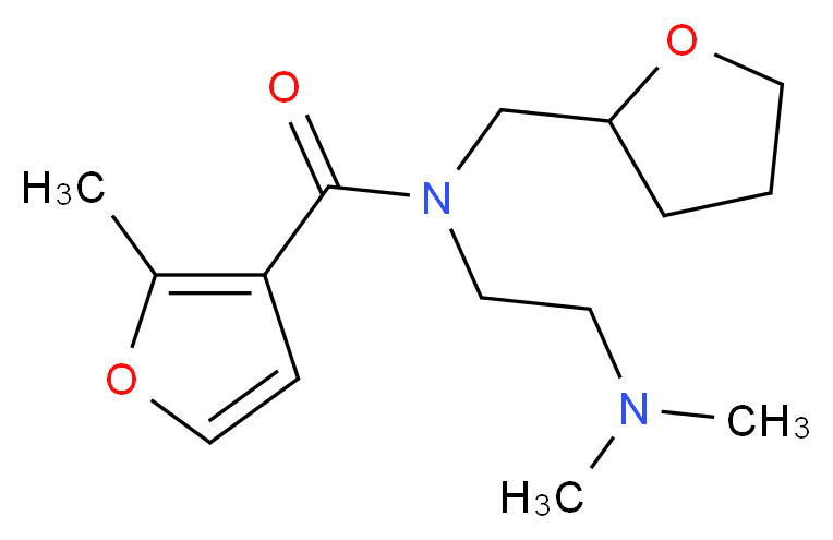 N-[2-(dimethylamino)ethyl]-2-methyl-N-(tetrahydrofuran-2-ylmethyl)-3-furamide_分子结构_CAS_)