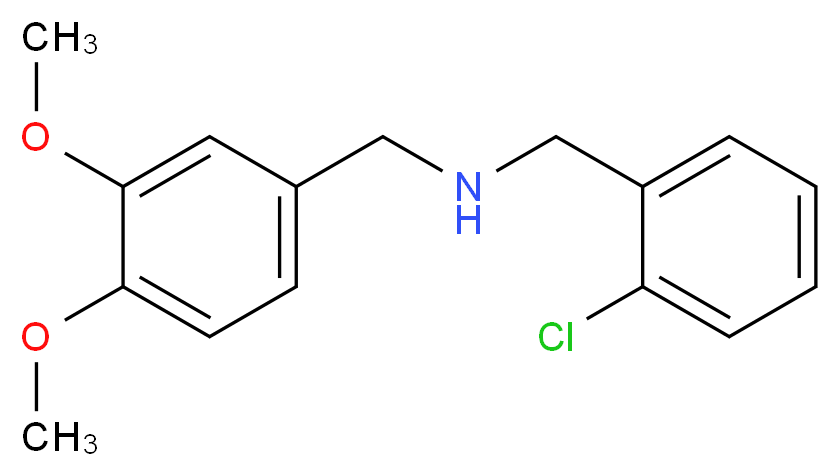 [(2-chlorophenyl)methyl][(3,4-dimethoxyphenyl)methyl]amine_分子结构_CAS_423733-58-8