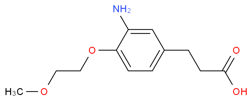 3-[3-amino-4-(2-methoxyethoxy)phenyl]propanoic acid_分子结构_CAS_284665-32-3)