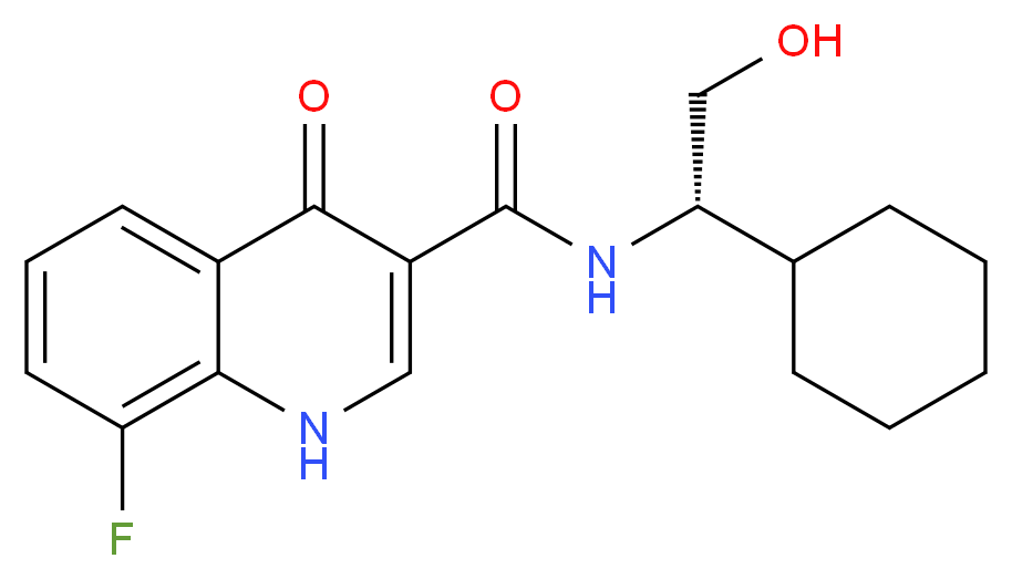 N-[(1S)-1-cyclohexyl-2-hydroxyethyl]-8-fluoro-4-oxo-1,4-dihydroquinoline-3-carboxamide_分子结构_CAS_)