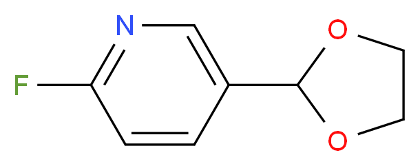 5-(1,3-dioxolan-2-yl)-2-fluoropyridine_分子结构_CAS_1034467-47-4