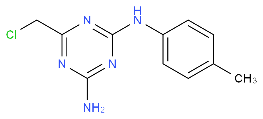 6-(chloromethyl)-2-N-(4-methylphenyl)-1,3,5-triazine-2,4-diamine_分子结构_CAS_99860-36-3