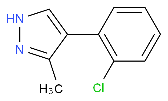 4-(2-chlorophenyl)-3-methyl-1H-pyrazole_分子结构_CAS_667400-39-7
