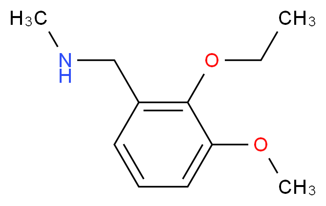 [(2-ethoxy-3-methoxyphenyl)methyl](methyl)amine_分子结构_CAS_709649-59-2