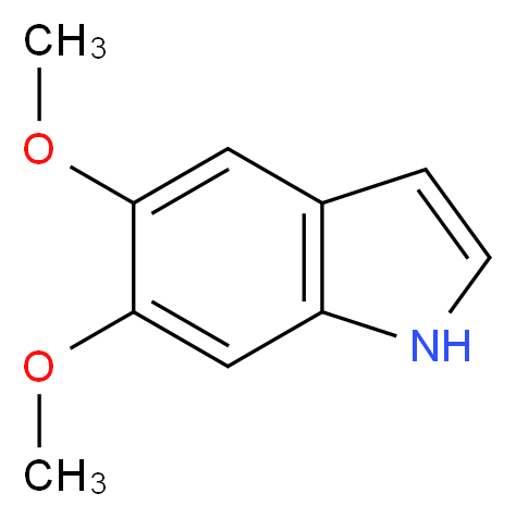 5,6-dimethoxy-1H-indole_分子结构_CAS_14430-23-0