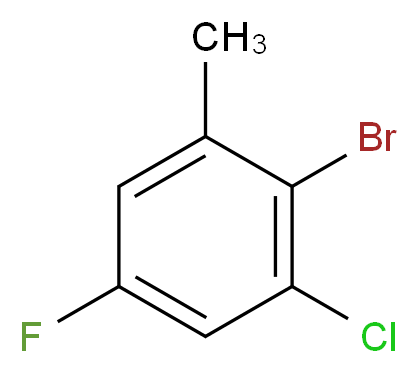 2-bromo-1-chloro-5-fluoro-3-methylbenzene_分子结构_CAS_1242339-16-7