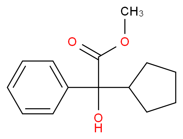 METHYL CYCLOPENTYL PHENYL GLYCOLATE_分子结构_CAS_19833-96-6)