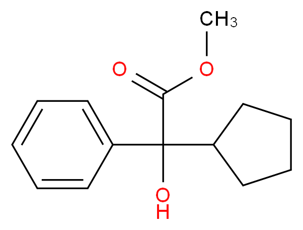 Methyl 2-cyclopentyl-2-hydroxy-2-phenylacetate_分子结构_CAS_19833-96-6)