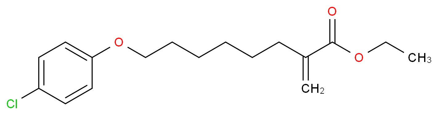 Ethyl 8-(4-Chlorophenoxy)-2-methylen-octanoate_分子结构_CAS_82258-37-5)