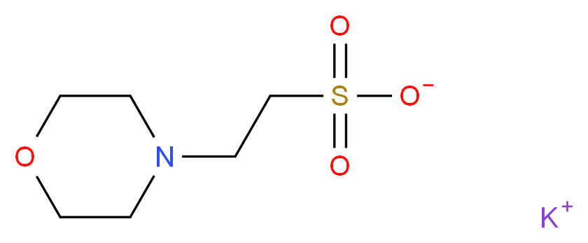 potassium 2-(morpholin-4-yl)ethane-1-sulfonate_分子结构_CAS_39946-25-3