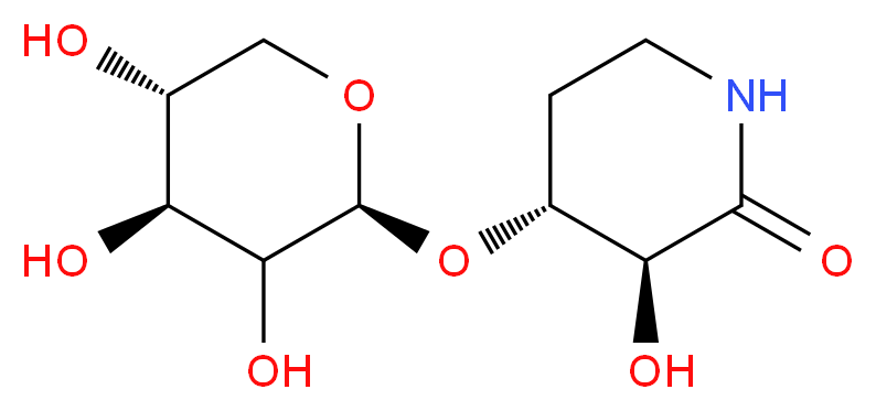 5-Amino-3-O(-D-xylopyranosyl)-D-threo-pentano-1,5-lactam_分子结构_CAS_284045-95-0)