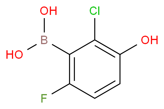 2-Chloro-3-hydroxy-6-fluorophenylboronic acid_分子结构_CAS_)