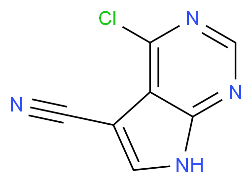 4-Chloro-7H-pyrrolo[2,3-d]pyrimidine-5-carbonitrile_分子结构_CAS_24391-41-1)