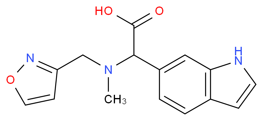 1H-indol-6-yl[(isoxazol-3-ylmethyl)(methyl)amino]acetic acid_分子结构_CAS_)