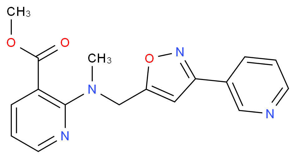 methyl 2-(methyl{[3-(3-pyridinyl)-5-isoxazolyl]methyl}amino)nicotinate_分子结构_CAS_)