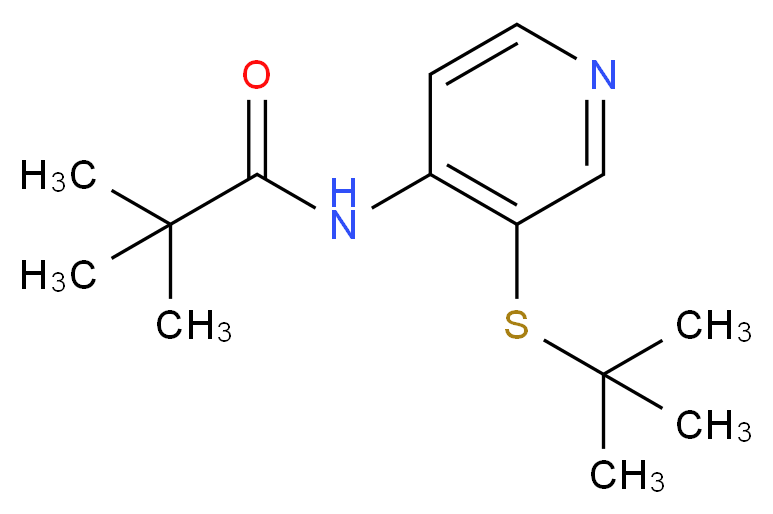 N-[3-(tert-butylsulfanyl)pyridin-4-yl]-2,2-dimethylpropanamide_分子结构_CAS_766557-59-9