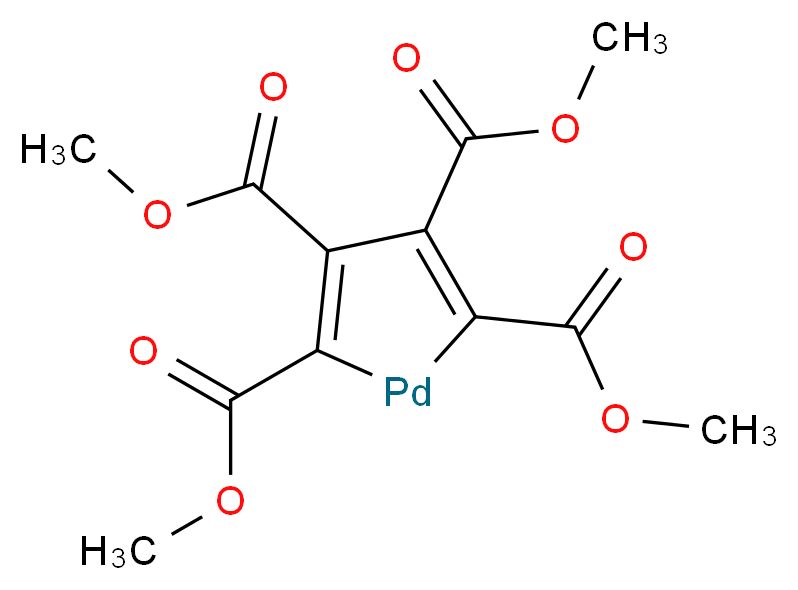 2,3,4,5-tetramethyl 1-palladacyclopenta-2,4-diene-2,3,4,5-tetracarboxylate_分子结构_CAS_35279-80-2