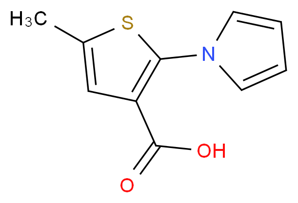 5-Methyl-2-pyrrol-1-yl-thiophene-3-carboxylic acid_分子结构_CAS_)