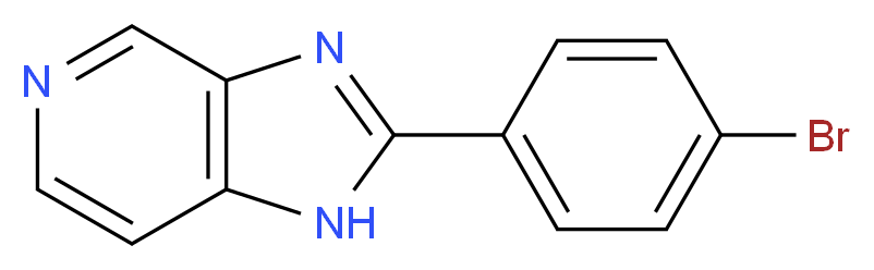 2-(4-bromophenyl)-1H-imidazo[4,5-c]pyridine_分子结构_CAS_113270-73-8