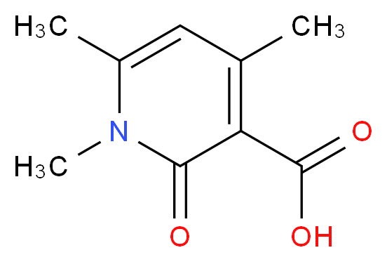 1,4,6-Trimethyl-2-oxo-1,2-dihydropyridine-3-carboxylic acid_分子结构_CAS_24667-08-1)