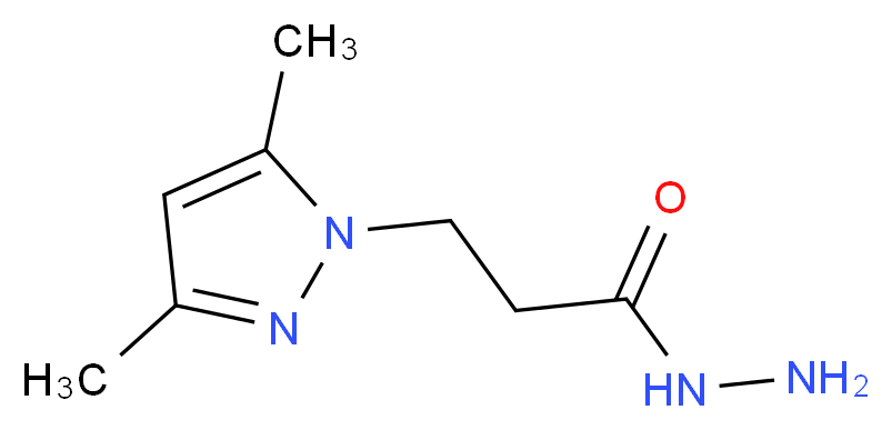 3-(3,5-dimethyl-1H-pyrazol-1-yl)propanehydrazide_分子结构_CAS_313050-27-0