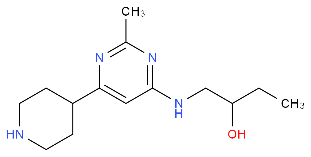 1-[(2-methyl-6-piperidin-4-ylpyrimidin-4-yl)amino]butan-2-ol_分子结构_CAS_)