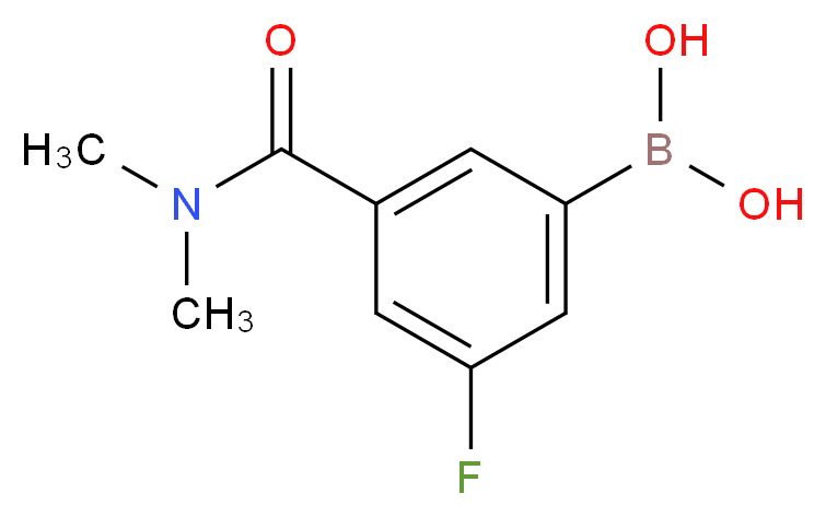 [3-(dimethylcarbamoyl)-5-fluorophenyl]boronic acid_分子结构_CAS_874219-39-3