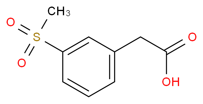 3-(METHYLSULFONYL)PHENYLACETIC ACID_分子结构_CAS_1877-64-1)