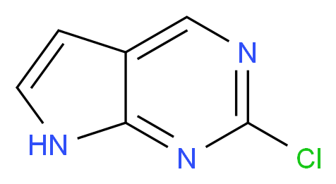 2-chloro-7H-pyrrolo[2,3-d]pyrimidine_分子结构_CAS_335654-06-3